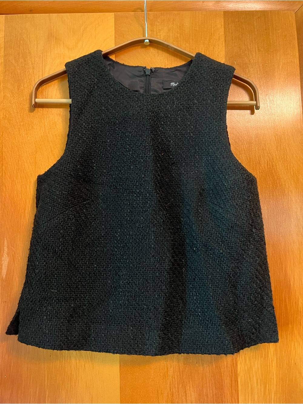 Madewell Black Bouclé Sleeveless Shell Top